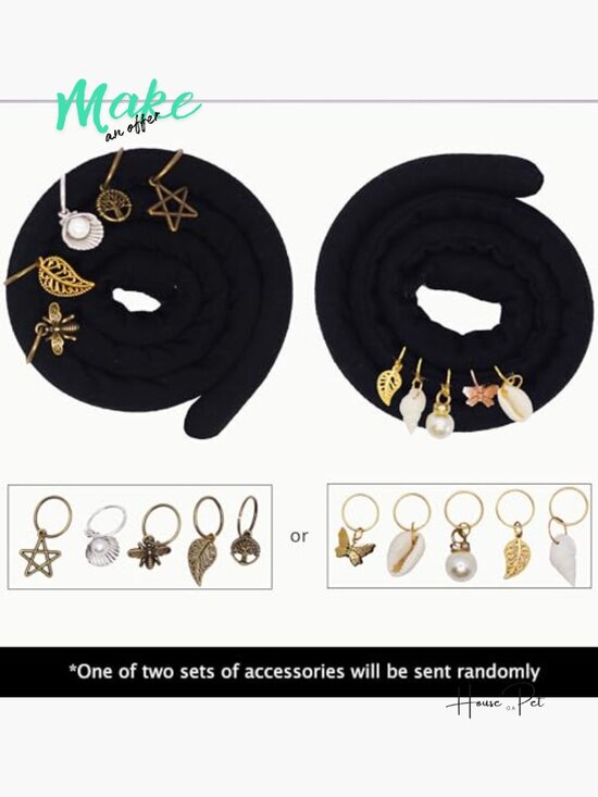 Spiral Lock Hair Ties - Dreadlock Accessories Set of 3 - Cotton and Polyester main image 5